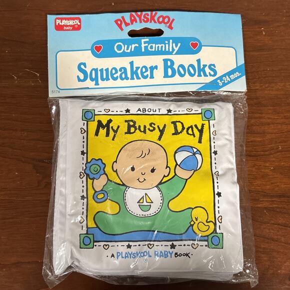 VTG Playskool Baby My Soft Book And Squeaker Books 80s 90s New Nursery Storytime - Picture 5 of 10